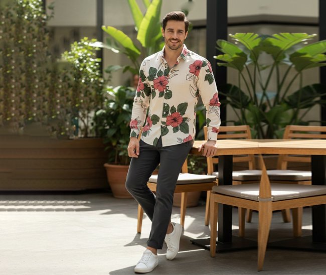 Cream color with floral design Cream color with floral design