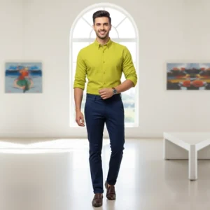 Celebrity Premium Cotton Shirts Light Green Colour