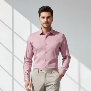 Home Celebrity Premium Cotton Light Rose Colour Shirt