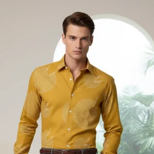 celebrity premium yellow colour with light white design like threads (full sleeve)