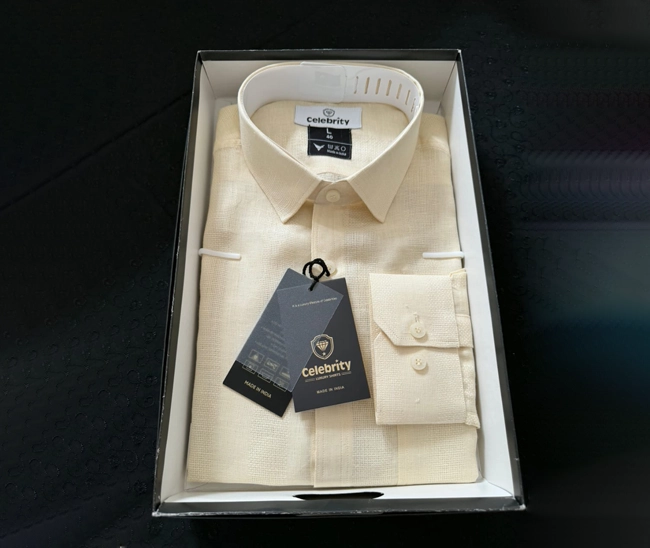 celebrity premium linen cloth cream colour (full sleeve) celebrity premium linen cloth cream colour (full sleeve)