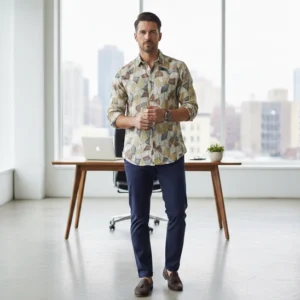 celebrity royal class linen cloth mixed colour beautiful design (full sleeve)