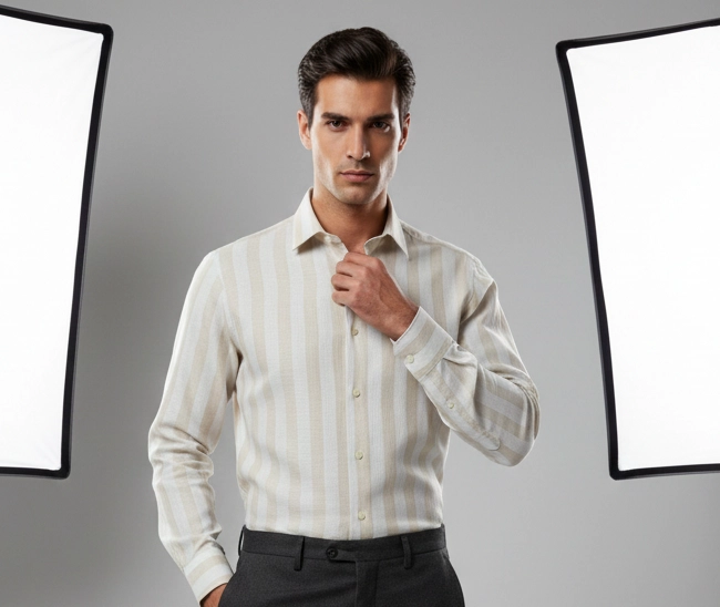 celebrity royal light golden colour with white line mix (full sleeve) celebrity royal light golden colour with white line mix (full sleeve)